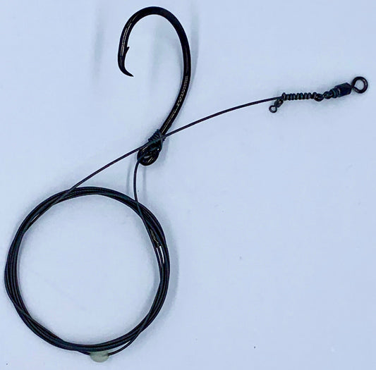 KFA pro-tied drone trace -  200lb carbon coated with 12/0 circle hook